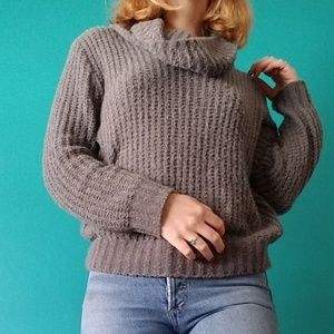 Cozy grey cowl neck sweater